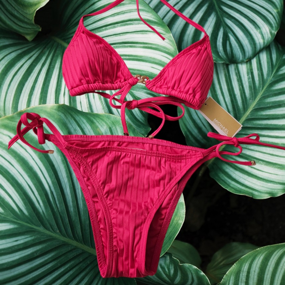 Michael Michael Kors Side Tie Pink Bikini